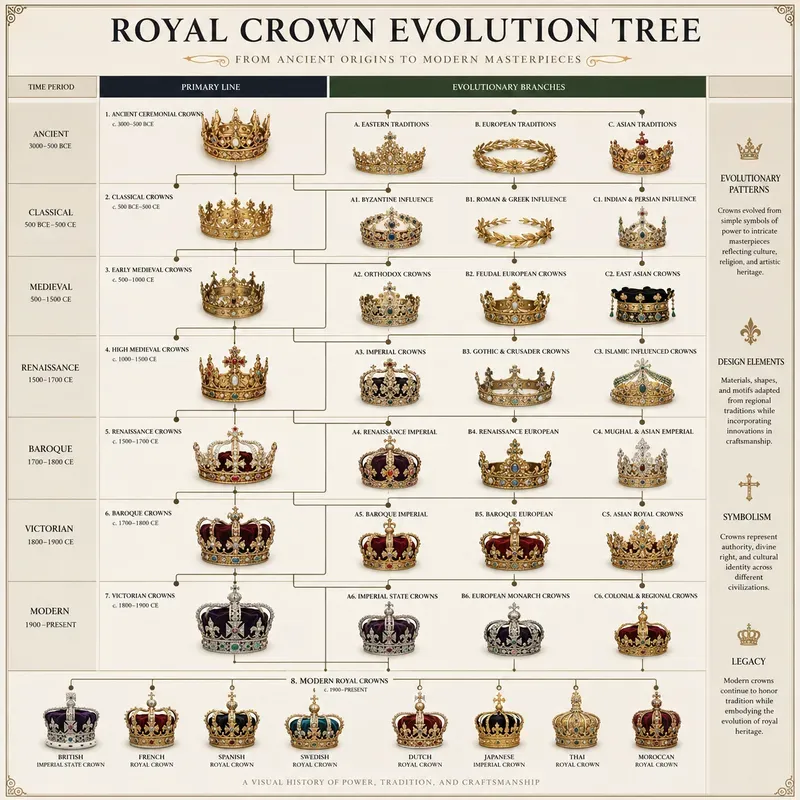 Evolution Family Tree Infographics