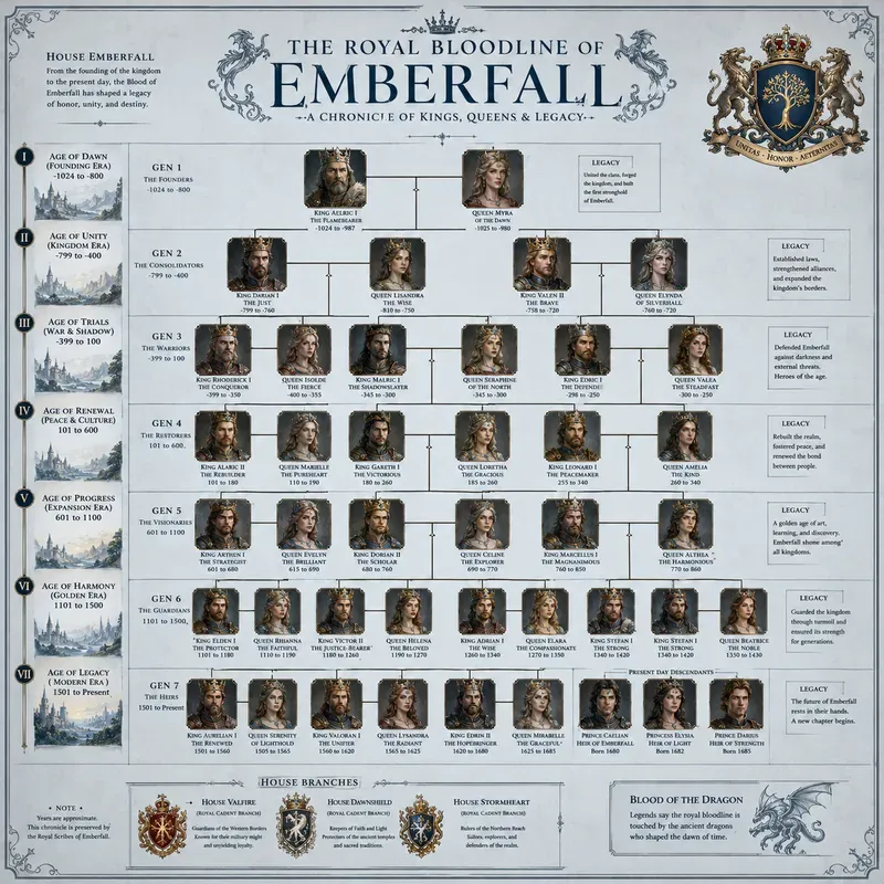 Evolution Family Tree Infographics