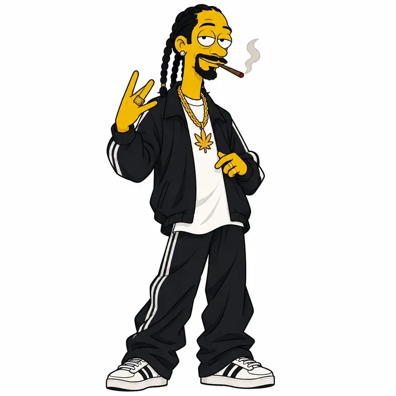 The Simpsons Style Cartoon Characters