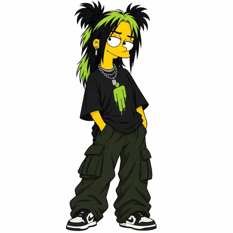 The Simpsons Style Cartoon Characters