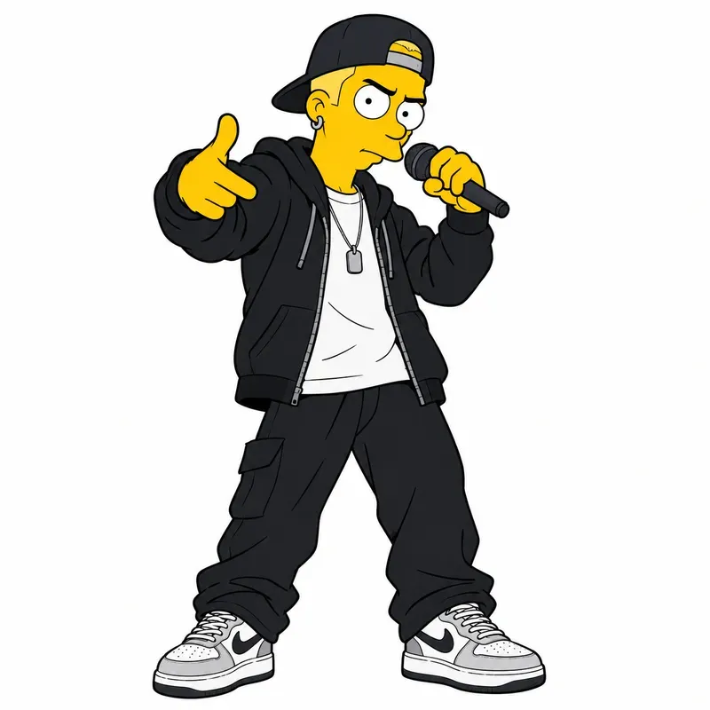 The Simpsons Style Cartoon Characters