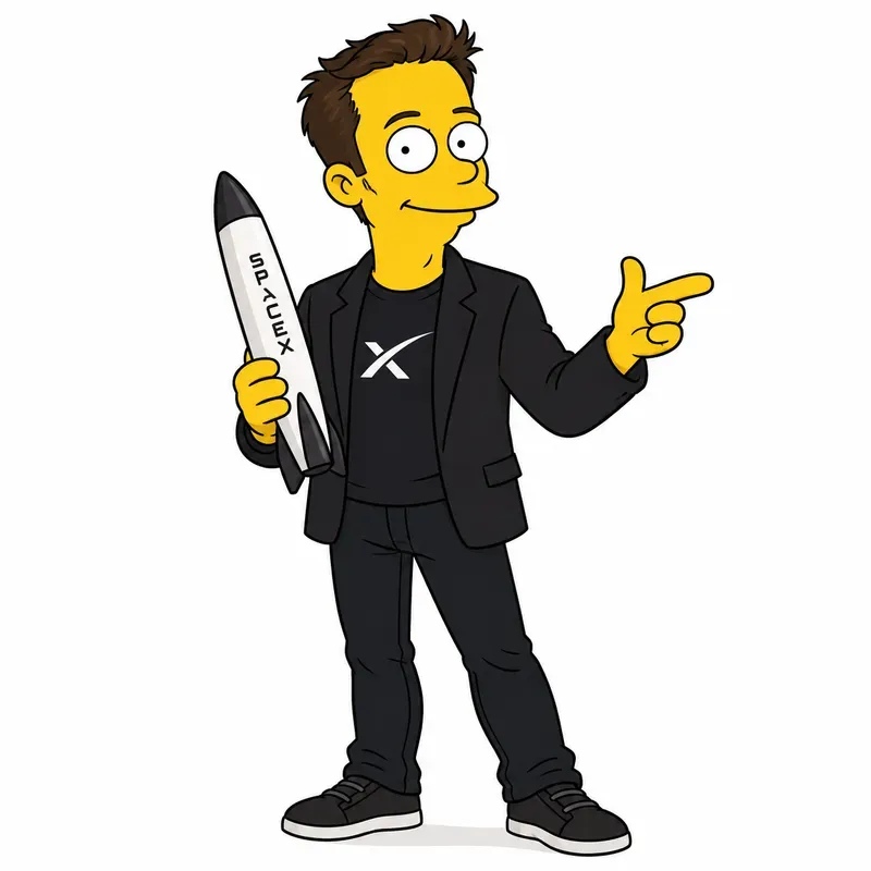 The Simpsons Style Cartoon Characters