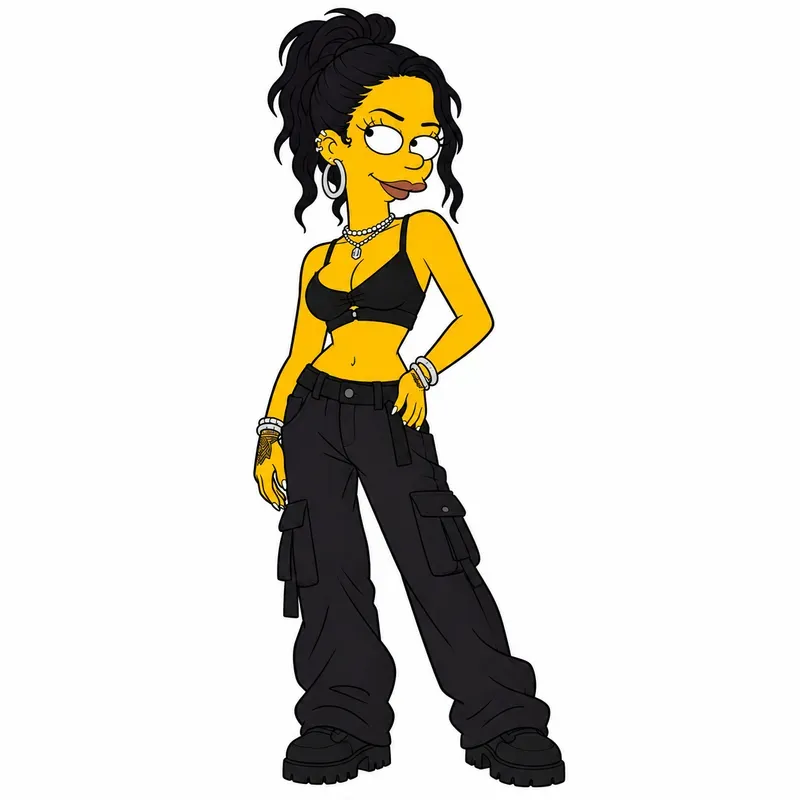 The Simpsons Style Cartoon Characters