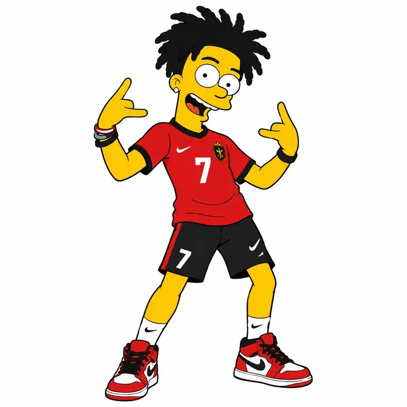 The Simpsons Style Cartoon Characters