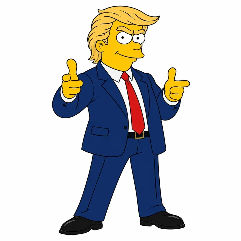The Simpsons Style Cartoon Characters