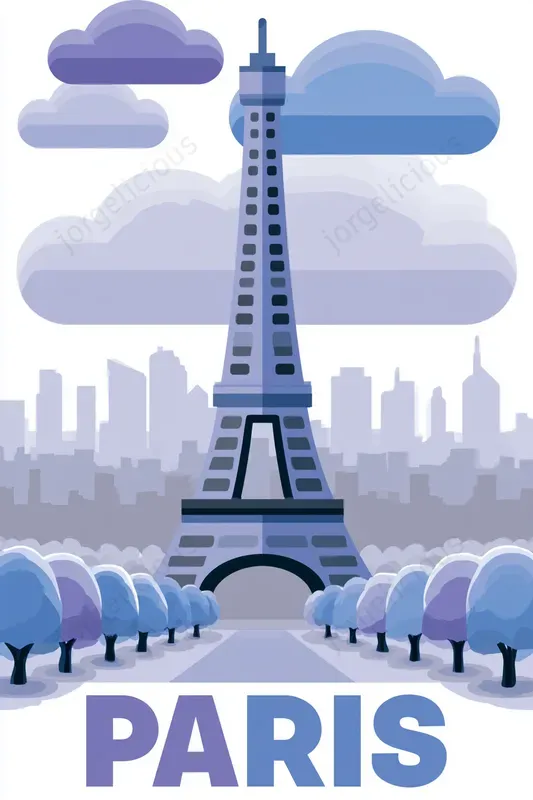 Dreamy Blue Travel Posters
