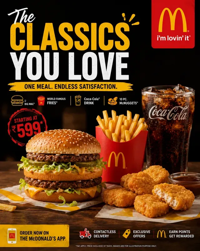 Premium Fast Food Campaign Posters