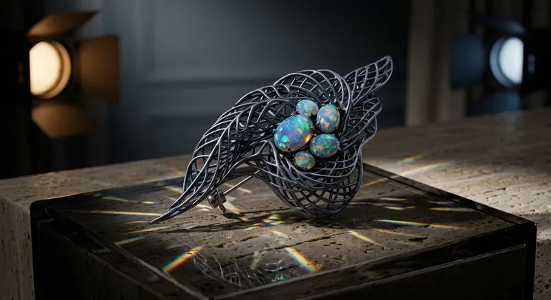 3D Luxury Crystal Gold Jewelry Renders