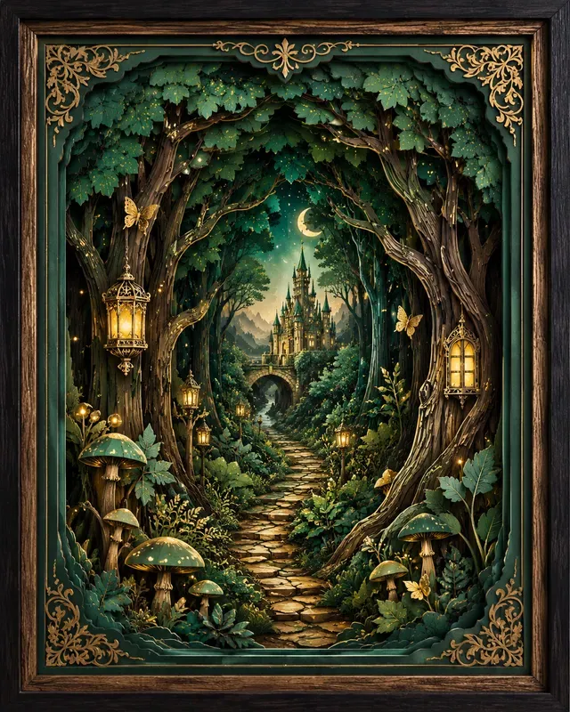 Layered Shadow Box Art Collections