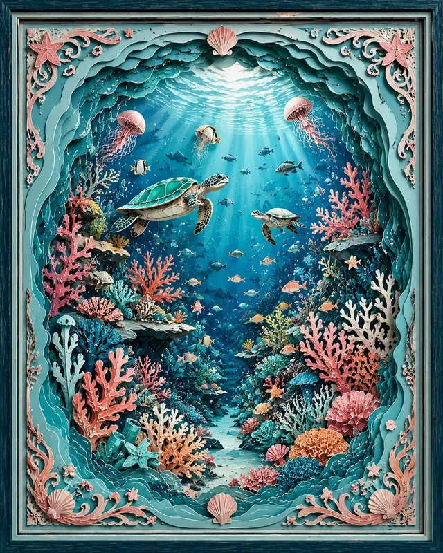 Layered Shadow Box Art Collections