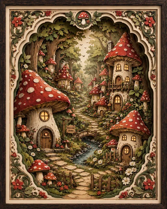 Layered Shadow Box Art Collections