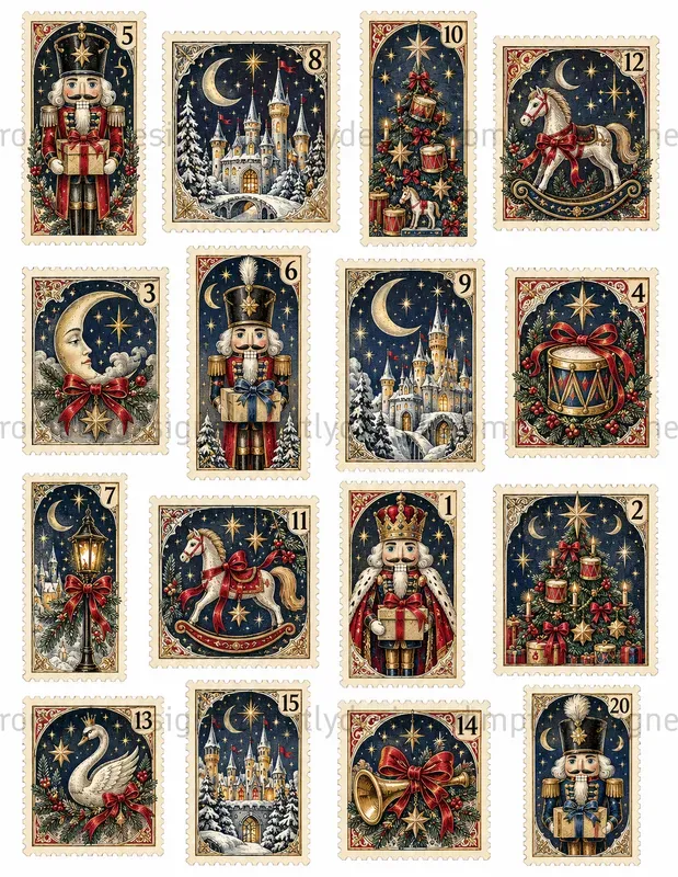 Gothic Christmas Stamp Sheets