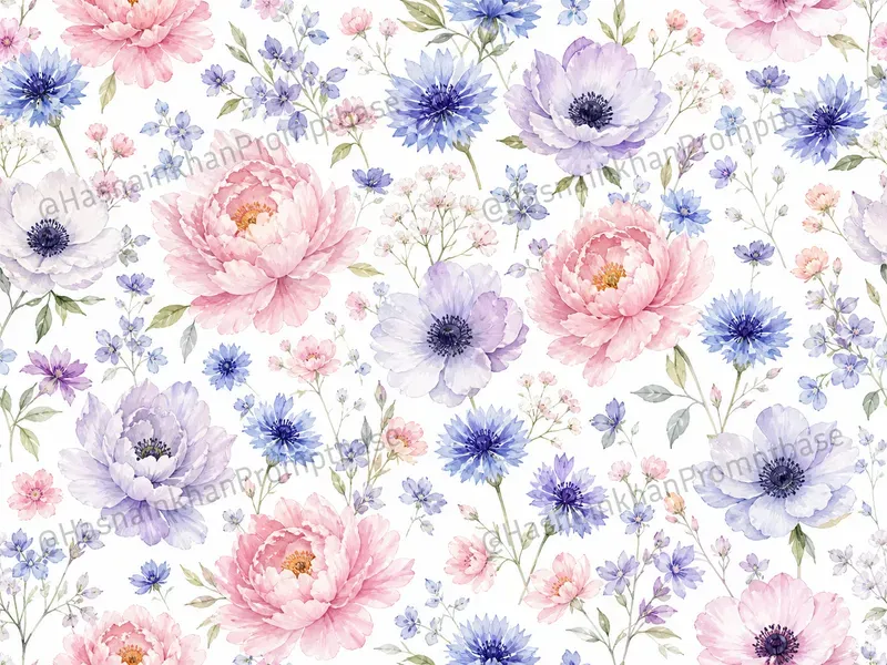 Watercolor Floral Repeat Patterns