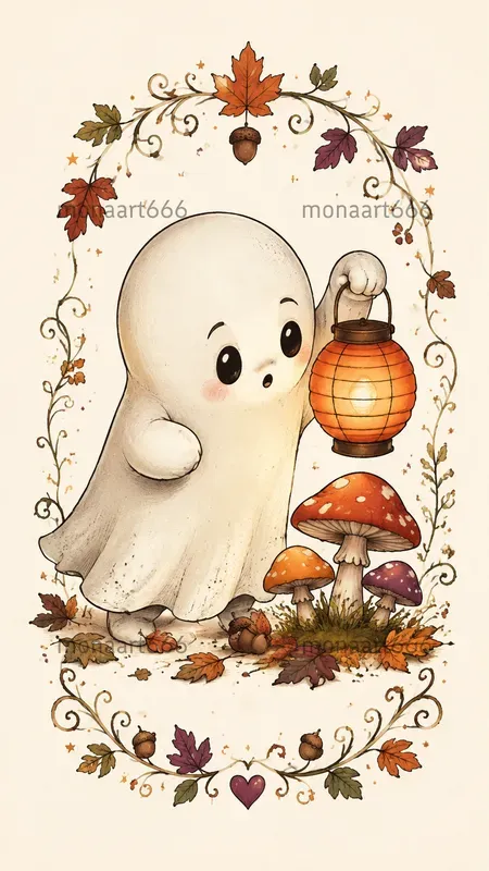 Autumn Whimsy Halloween Ephemera Characters