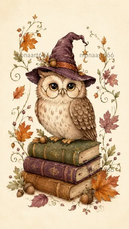 Autumn Whimsy Halloween Ephemera Characters