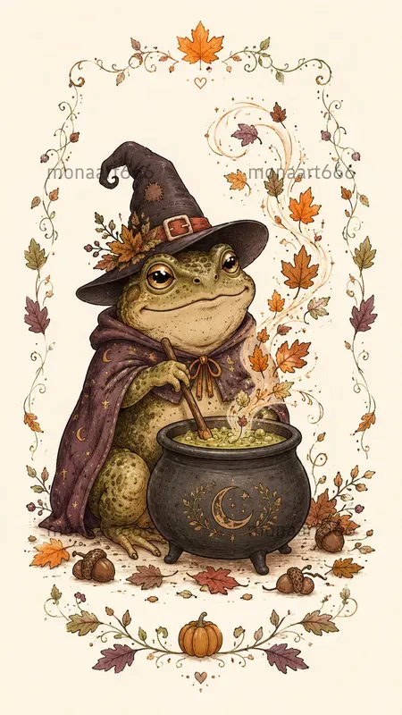 Autumn Whimsy Halloween Ephemera Characters