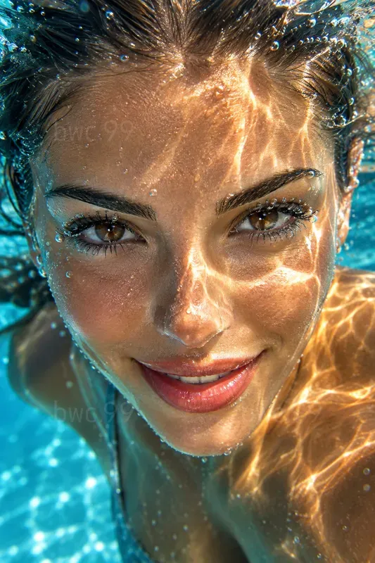 Underwater Allure Hyperreal Macro Portraits