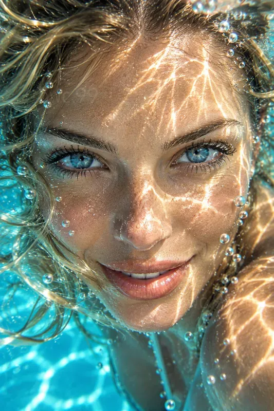Underwater Allure Hyperreal Macro Portraits