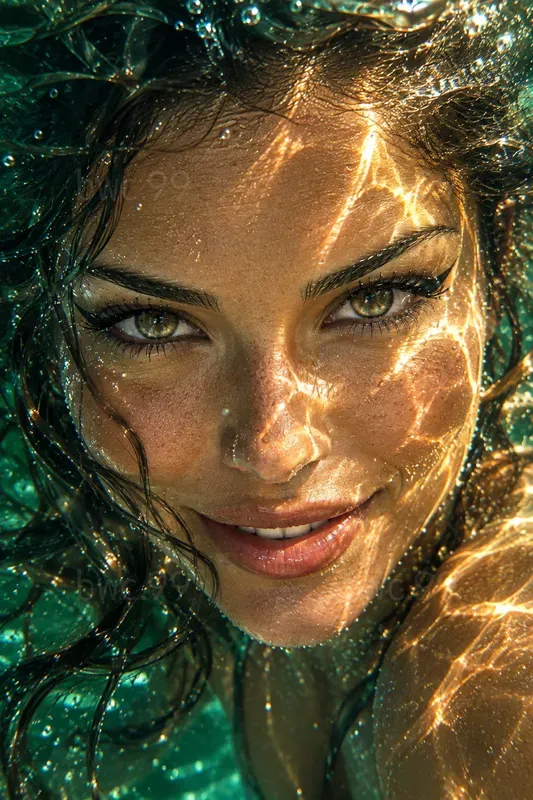 Underwater Allure Hyperreal Macro Portraits