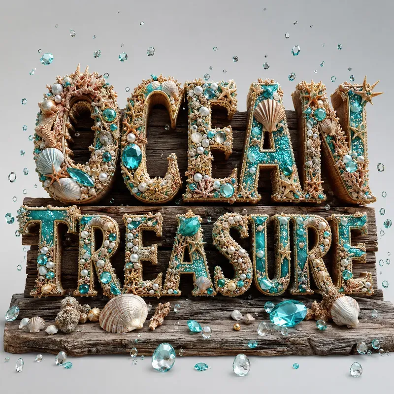 3D Fruit Typography Wooden Sign Art