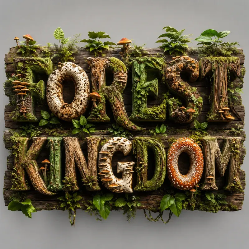 3D Fruit Typography Wooden Sign Art