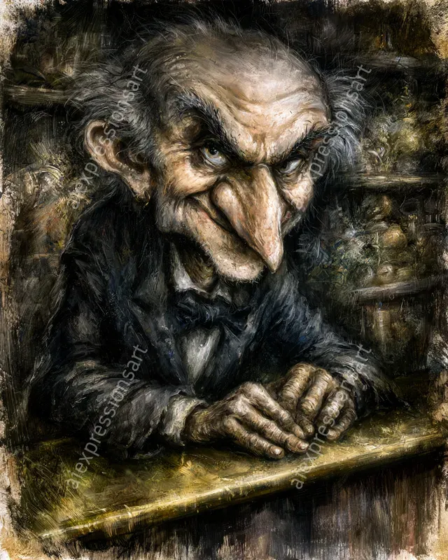 Victorian Dickensian Caricature Portraits