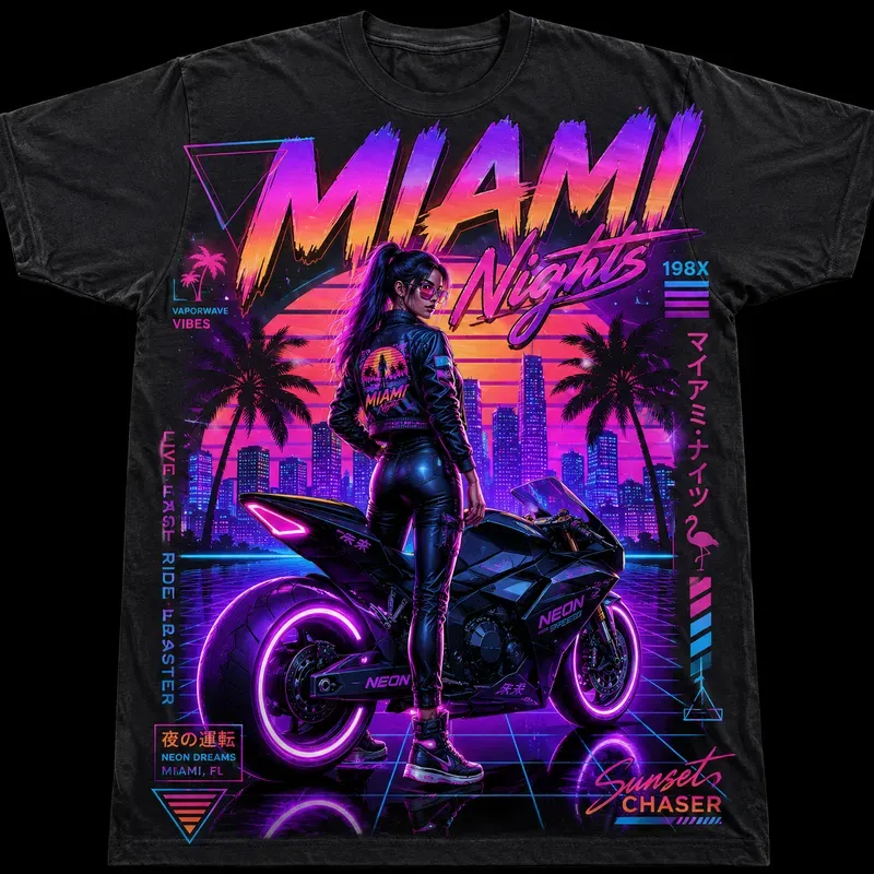 Retro Neon Tshirts
