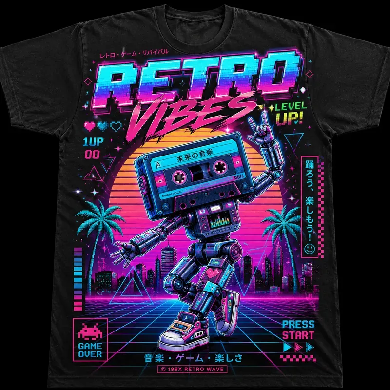 Retro Neon Tshirts