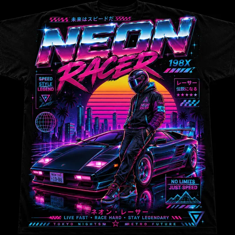 Retro Neon Tshirts