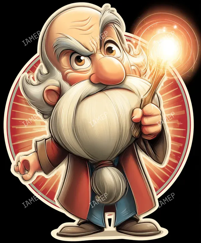 Cute Chibi Wizard Sticker Illustrations