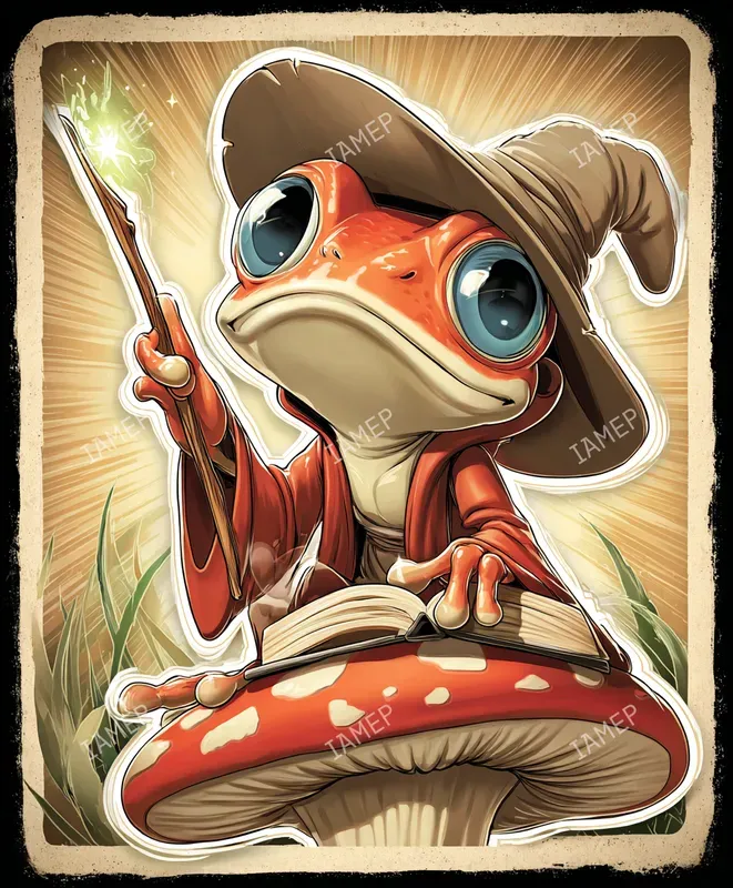 Cute Chibi Wizard Sticker Illustrations