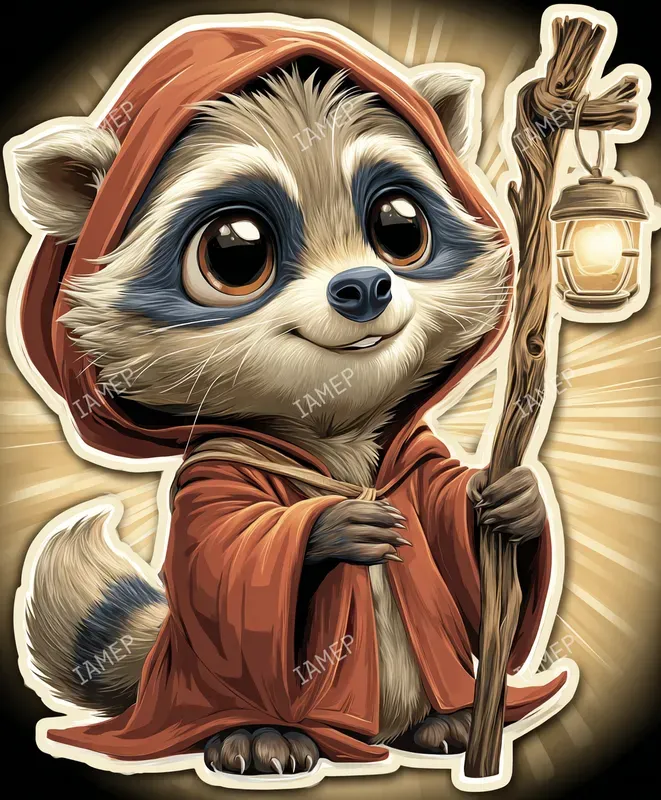 Cute Chibi Wizard Sticker Illustrations