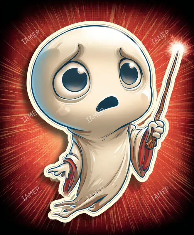 Cute Chibi Wizard Sticker Illustrations