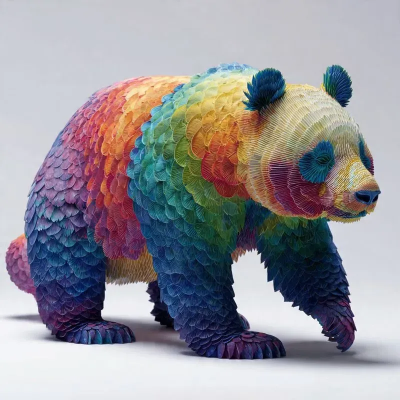 Layered Paper Mosaic Sculptures