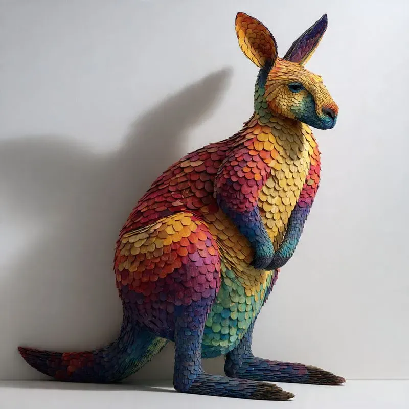 Layered Paper Mosaic Sculptures