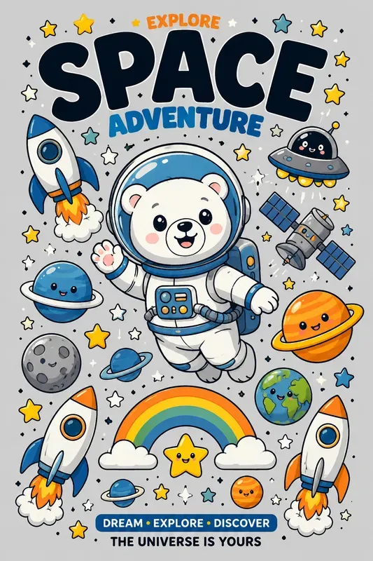 Cute Space Adventure Friends