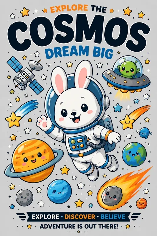 Cute Space Adventure Friends