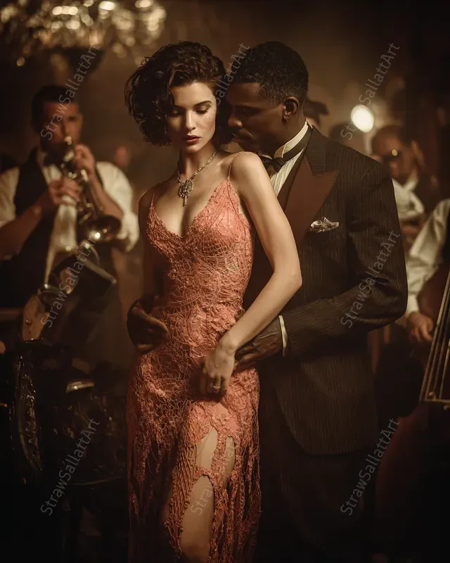 Cinematic Couple Jazz Party Photos