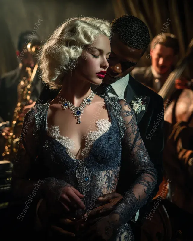 Cinematic Couple Jazz Party Photos