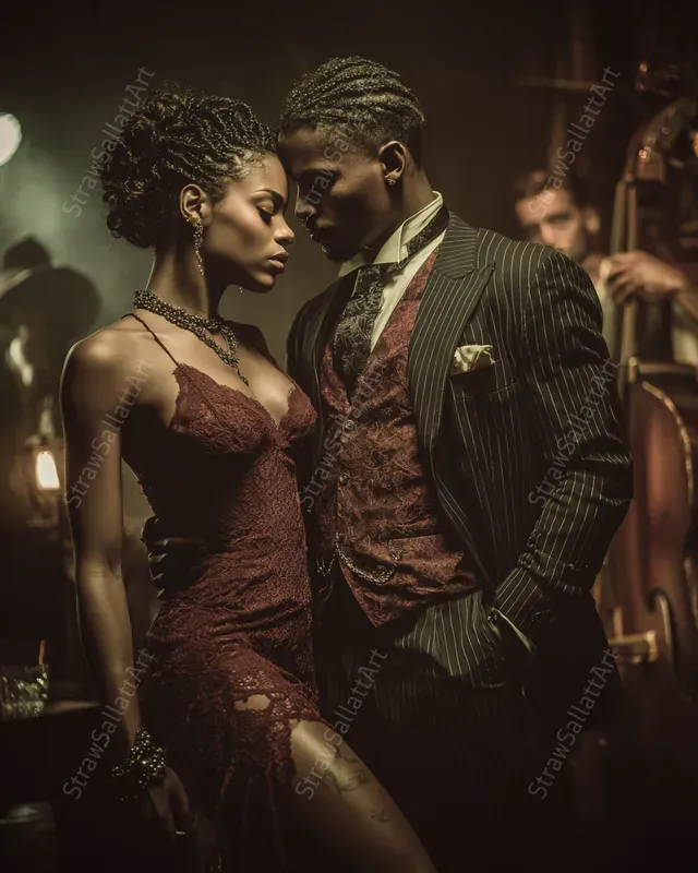 Cinematic Couple Jazz Party Photos