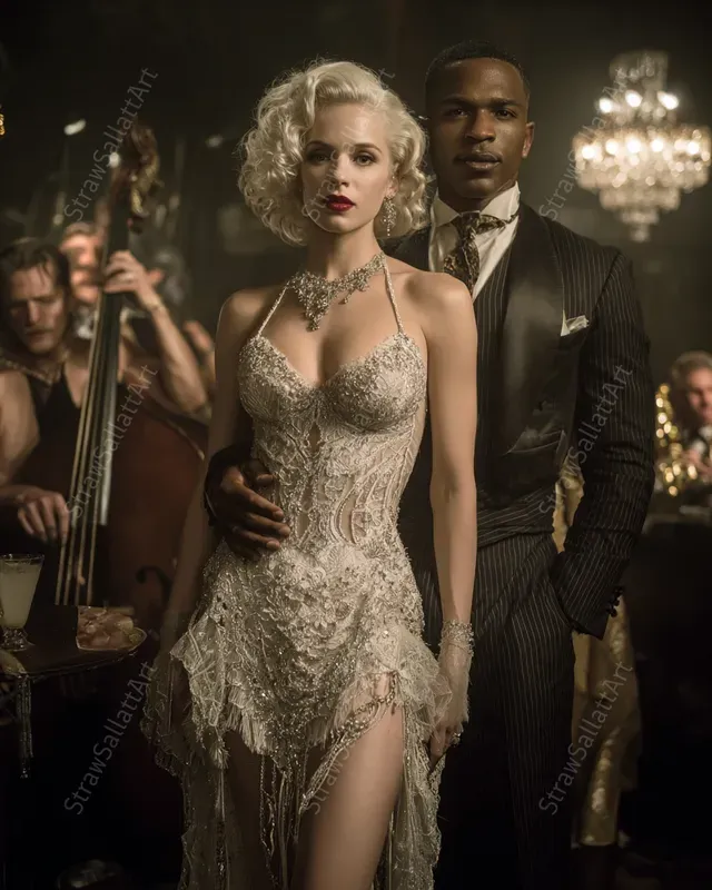 Cinematic Couple Jazz Party Photos