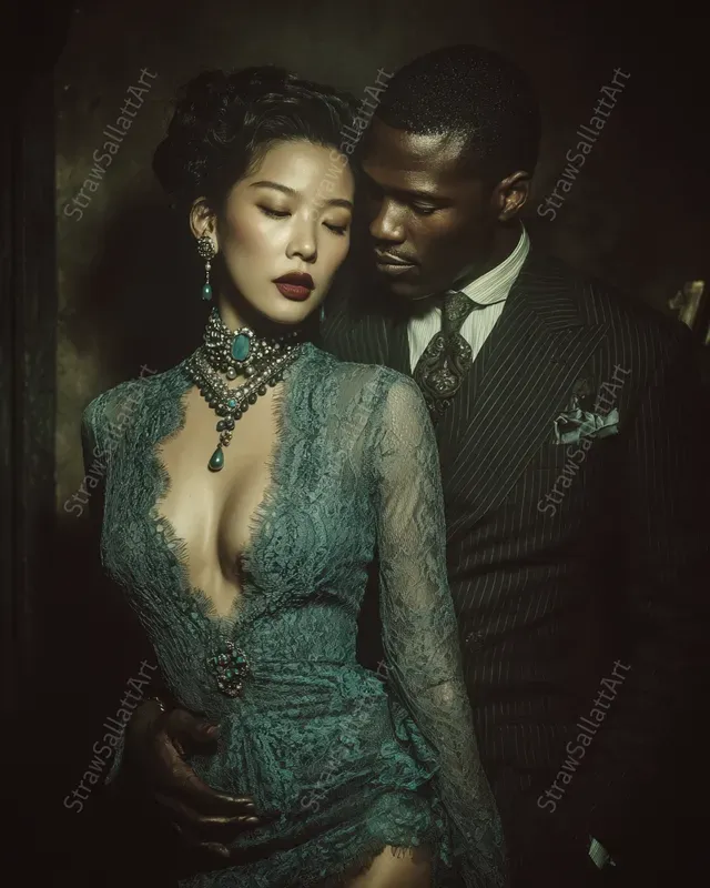 Cinematic Couple Jazz Party Photos