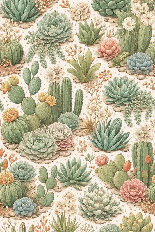 Seamless Botanical Floral Patterns