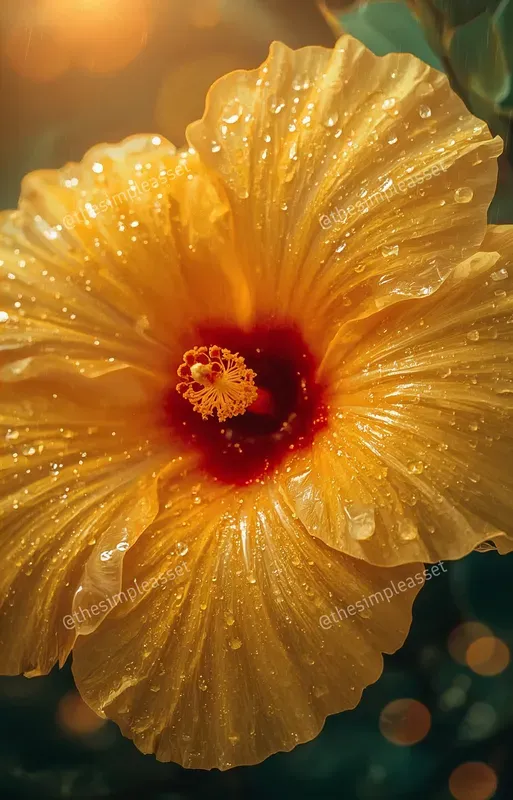 Rainy Macro Hibiscus Photography