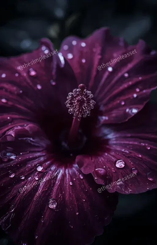 Rainy Macro Hibiscus Photography