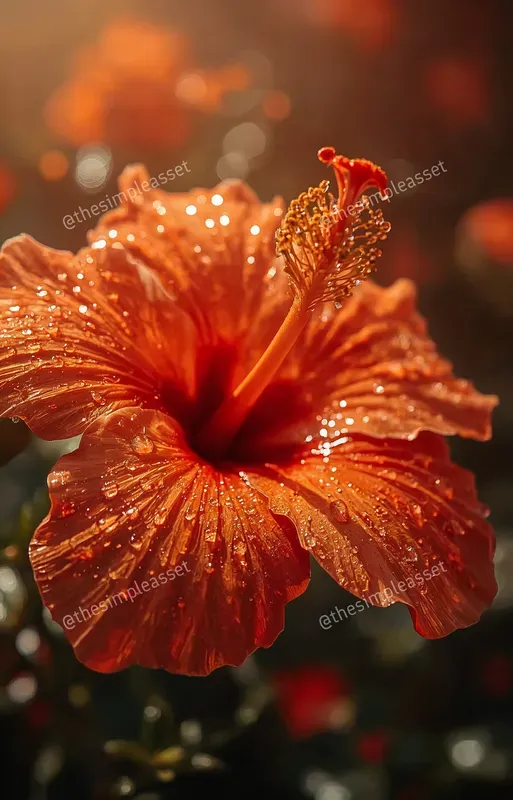 Rainy Macro Hibiscus Photography