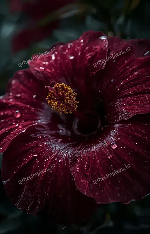 Rainy Macro Hibiscus Photography
