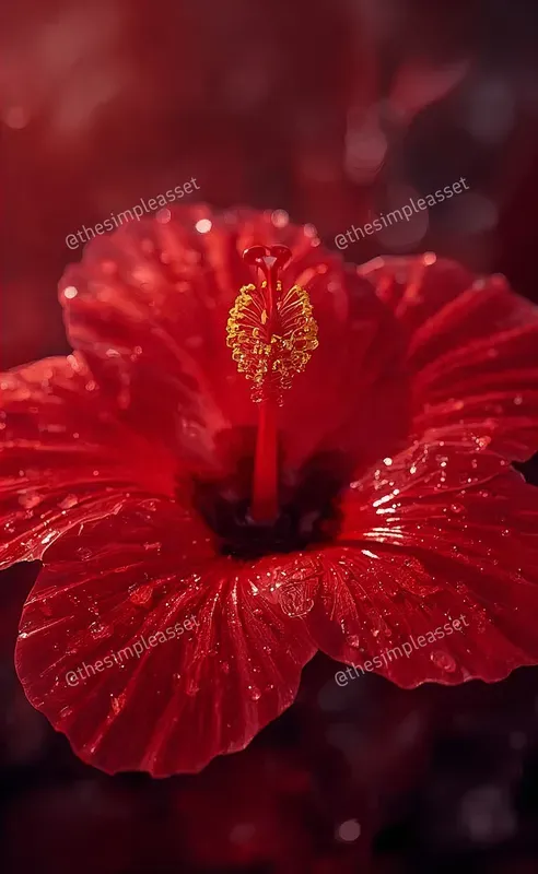 Rainy Macro Hibiscus Photography