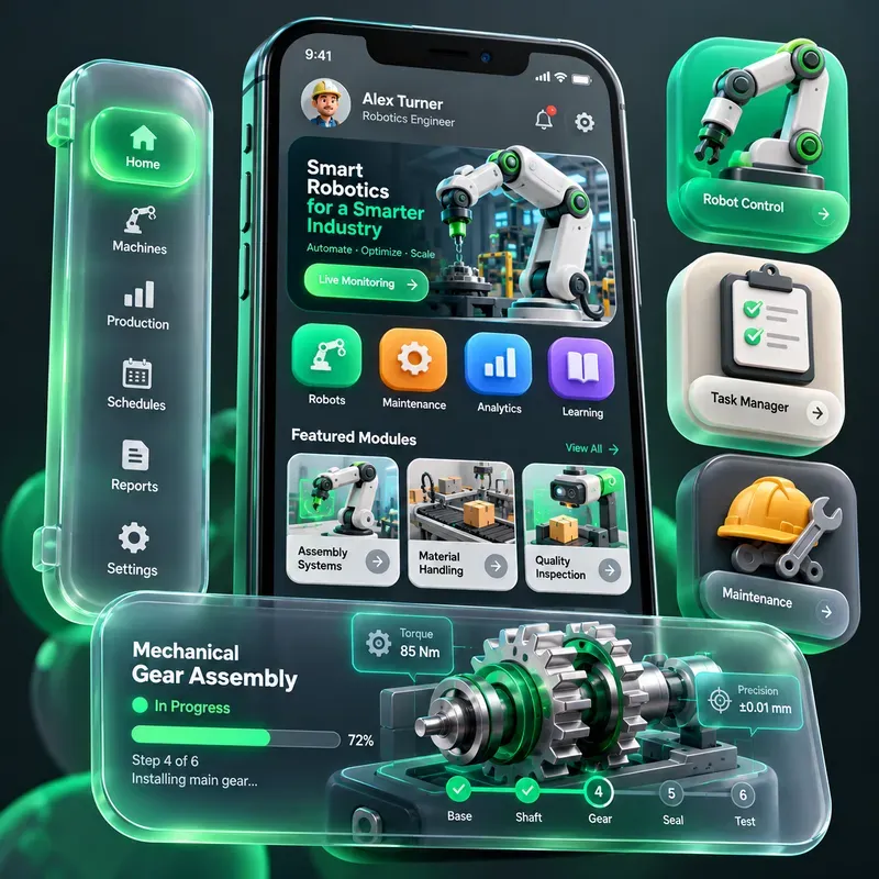 3D Claymorphic Glass App UI Designs