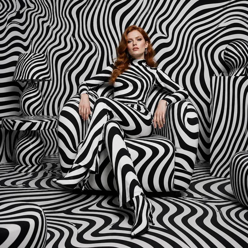 Zebra Illusion Fashion Portraits